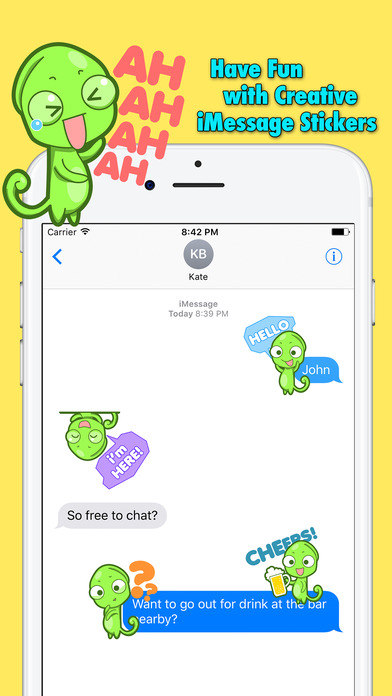 Chameleon Emoji Stickers screenshot 2