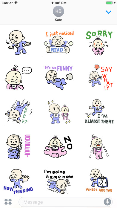 The Naughty Baby In Daily Life Stickers screenshot 2