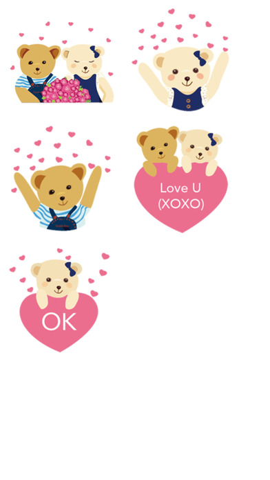 Teddy Couple Stickers screenshot 3