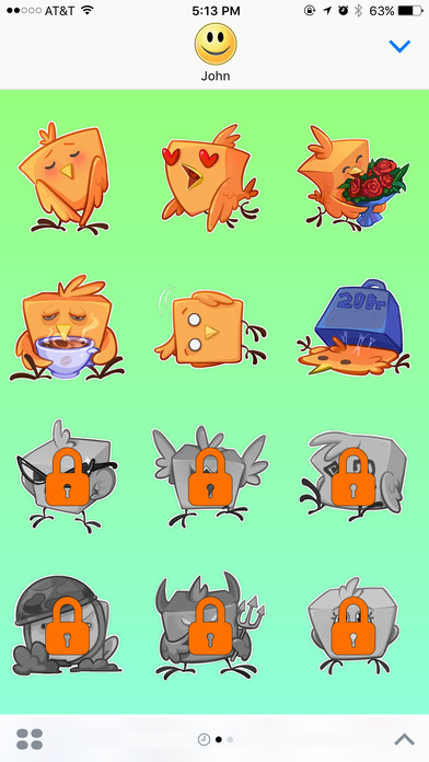 Angry Sparrow and Happy Bird Stickers screenshot 3