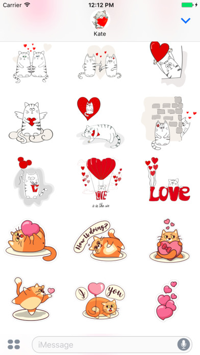 Cute Cats Emoji & Stickers for messages screenshot 4