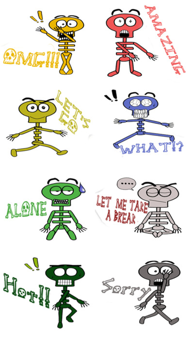 Talking Skeleton Stickers! screenshot 2