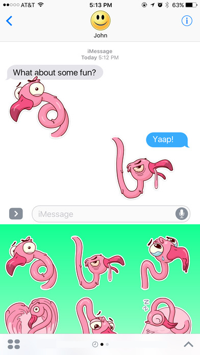 Pink Flamingo Stickers screenshot 2