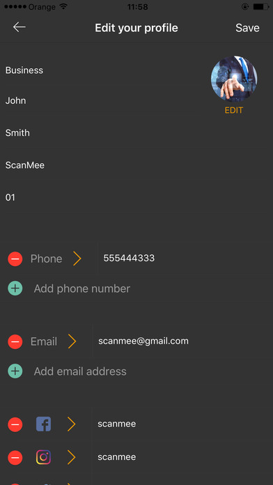 scanmee - smart contact exchange screenshot 3