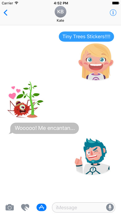 Tiny Trees Basic Stickers for iMessage screenshot 2