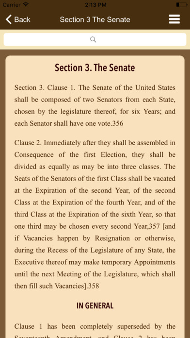 Complete United States Constitution screenshot 2