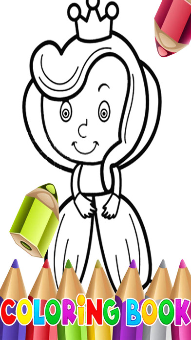 Coloring Page Game Sofia Girl Toddler Version Screenshot on iOS