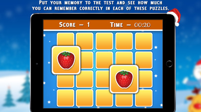 Christmas Fruits Matching Cards - Christmas Games screenshot 2