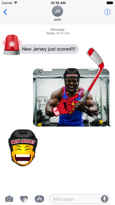New Jersey Hockey Stickers & Emojis screenshot 2