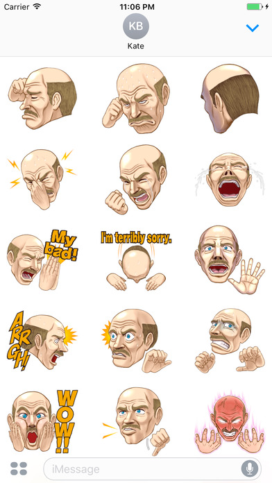 Mr. Bald Head Stickers screenshot 2