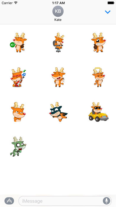 Rudolph The Cute And Sly Reindeer Stickers screenshot 3