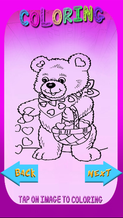 Free Coloring Page Little Bear And Duck Game screenshot 2