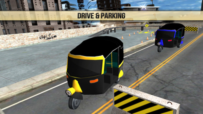 Tuk Tuk Rikshaw Transporter 3d Parking screenshot 3