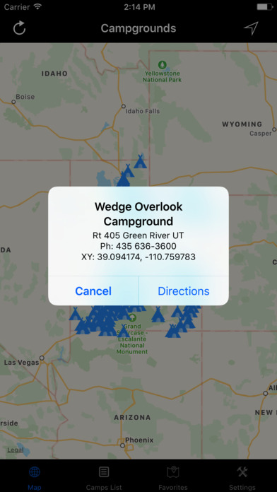 Utah & Nevada - Campgrounds RV screenshot 2