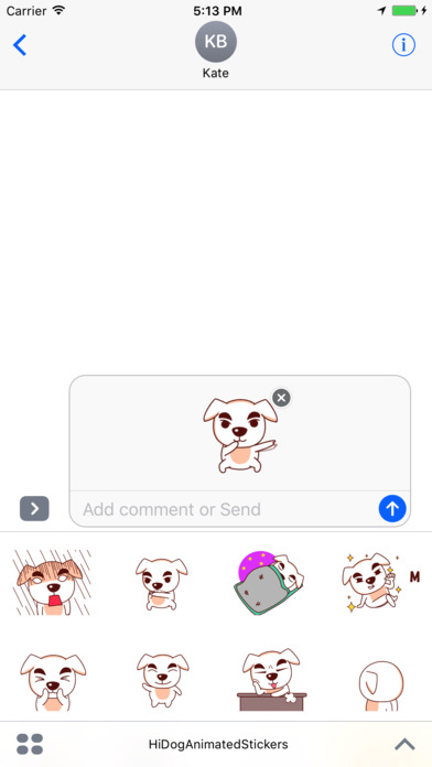 Hi Dog Animated Stickers screenshot 2