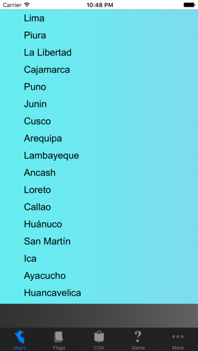 Peru Region Maps and Capitals screenshot 3