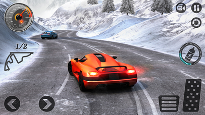 Fast Racing Car Simulator 3D - Winter Race 2017 screenshot 3