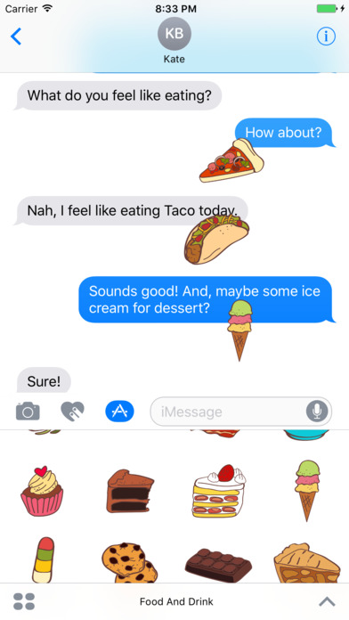 Food and Drink Stickers for iMessage screenshot 3