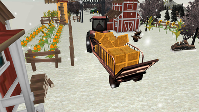 Farming Snow Cargo Tractor Sim screenshot 2