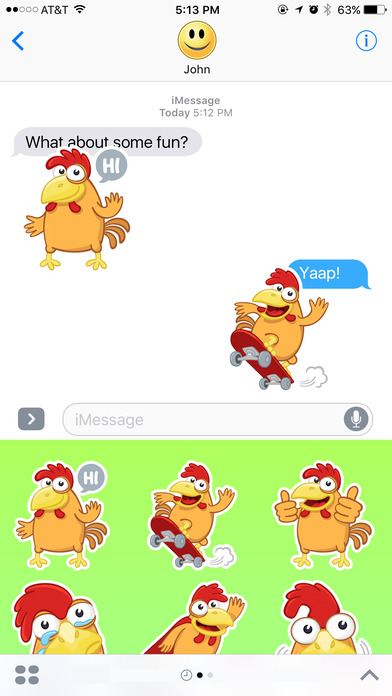 Yellow Rooster Stickers screenshot 2