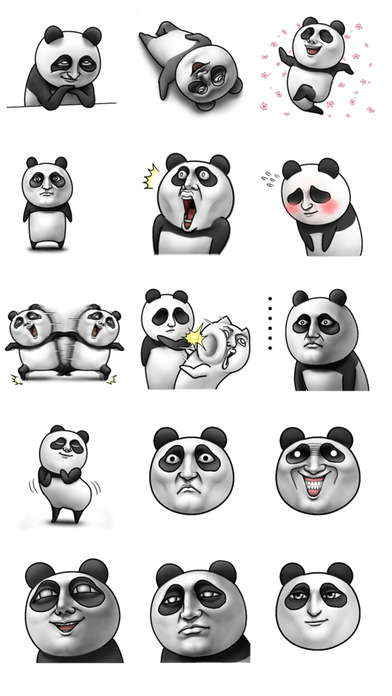 Toothy panda - Cool Animal Stickers! screenshot 2