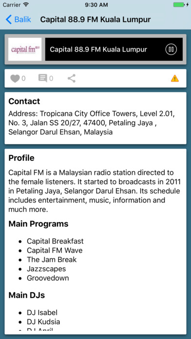 Malaysia Radio Online screenshot 4