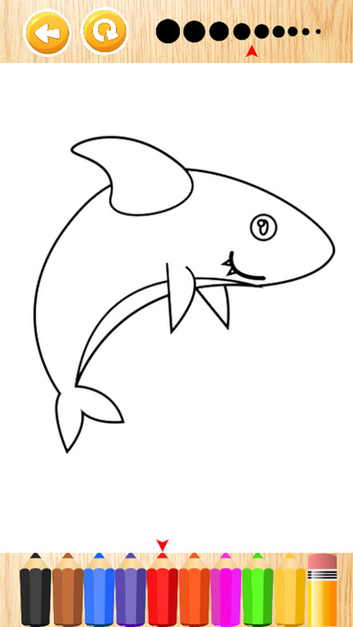 Shark in ocean coloring book games for kids screenshot 3