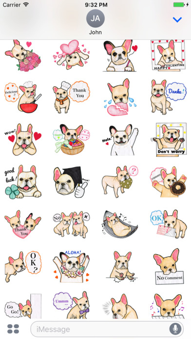Hello Bulldog Stickers screenshot 4