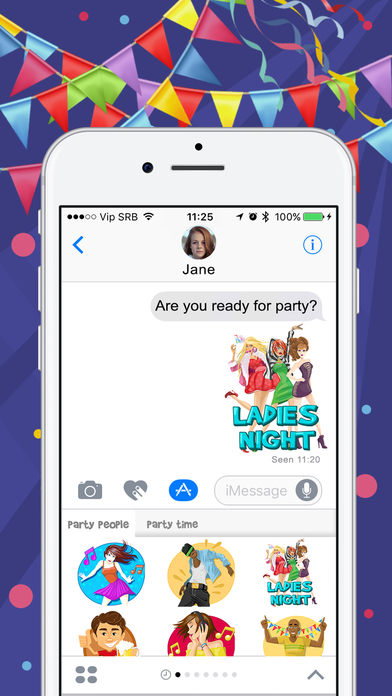 Party Time Stickers for iMessage – Fun.ny App screenshot 4