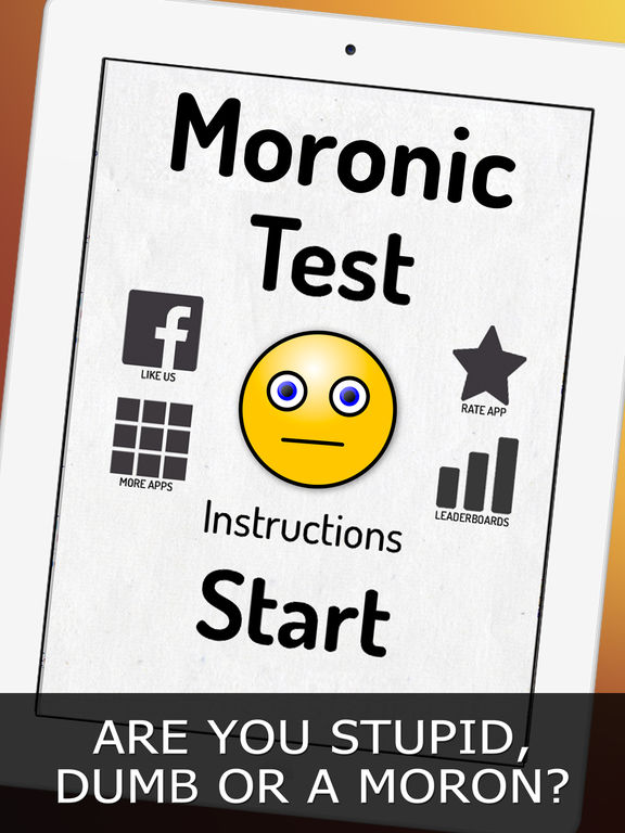 Moronic Test Stupid Moron Idiot Quiz Game Free Review