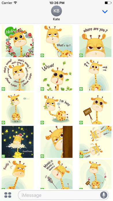 Hellowe Stickers: Giraffe screenshot 2