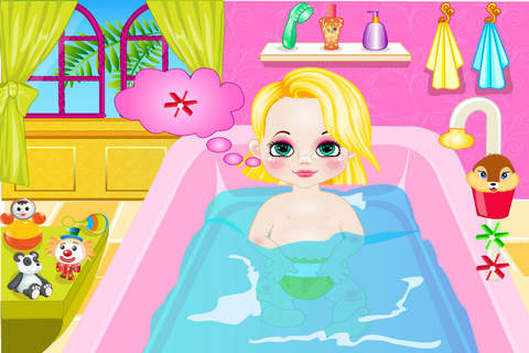 Baby Princess Love Bathing screenshot 2
