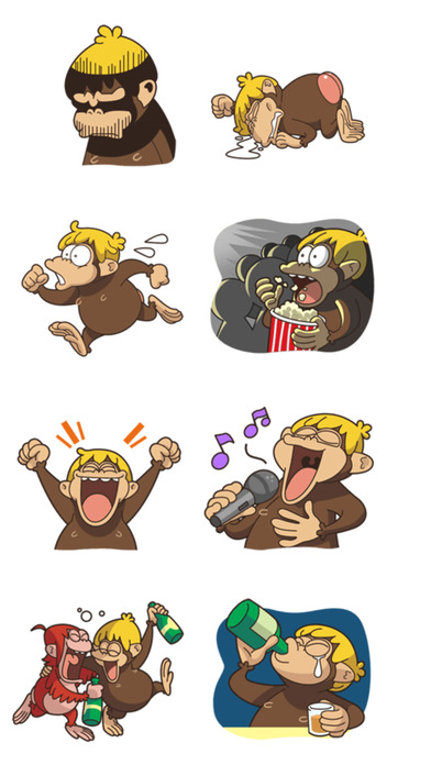 Adventurous Monkey Stickers screenshot 2