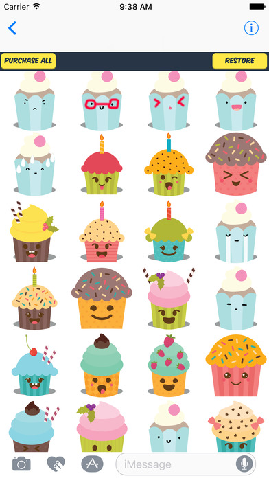Cupcake Stickers - Tasty Cupcake Emojis screenshot 3