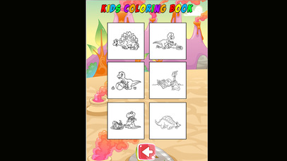 Dinosaur kid Coloring Book Game screenshot 2