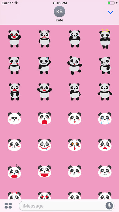 PandaMoji Stickers - Cute Emojis screenshot 3