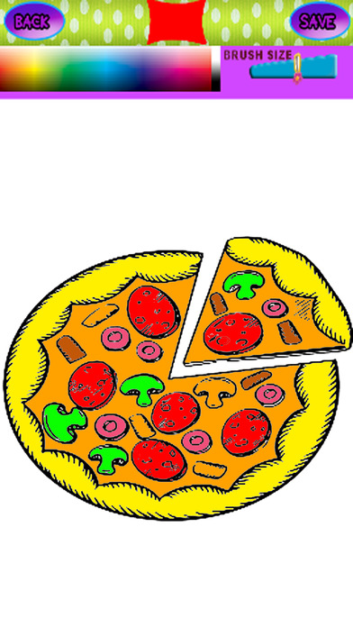 Free Pizza Game Coloring Book Edition screenshot 2