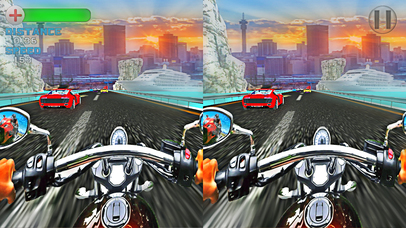 VR Traffic Bike & Car Racing Pro Game screenshot 2