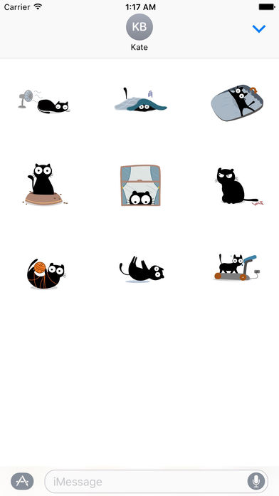 Animated Black Cat - The Best Cat's Stickers screenshot 2