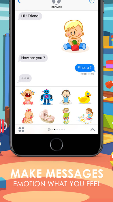 Baby Kids Emoji & Stickers for iMessage ChatStick screenshot 2