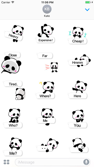 Little Panda Stickers screenshot 2