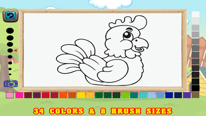 Farm Animals Coloring Book For Kids - First Words screenshot 3
