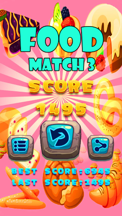 Food Match 3 - build Food Puzzle & Game for kids screenshot 2