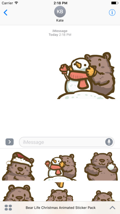 Bear Life - Animated Christmas Sticker Pack screenshot 3