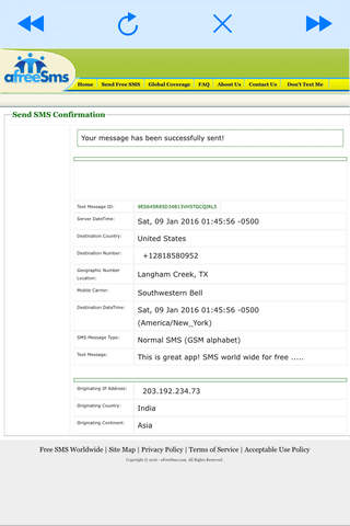 SMS WORLDWIDE & TextMessage for iPhone,iPod & iPad screenshot 4