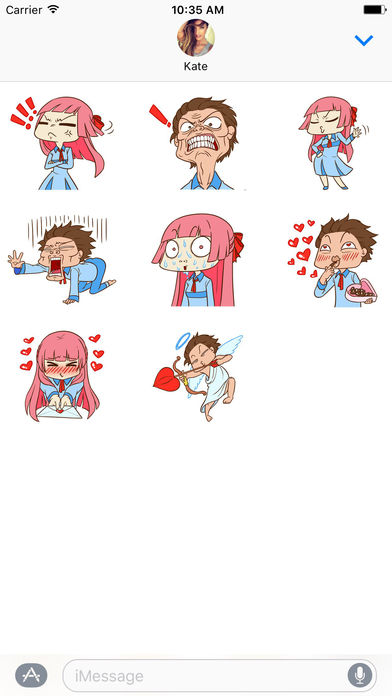 Valentine's Day for Crazy Couple Stickers screenshot 3