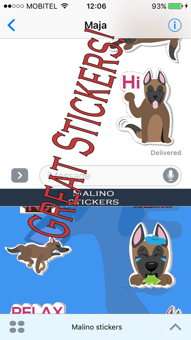 MaliMoji Belgian shepard emoji stickers screenshot 2
