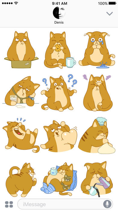 Teodor The Cat – Stickers and Emoji Keyboard screenshot 3