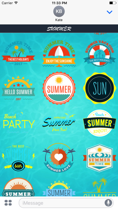 Summer - Sticker Pack for iMessage screenshot 4