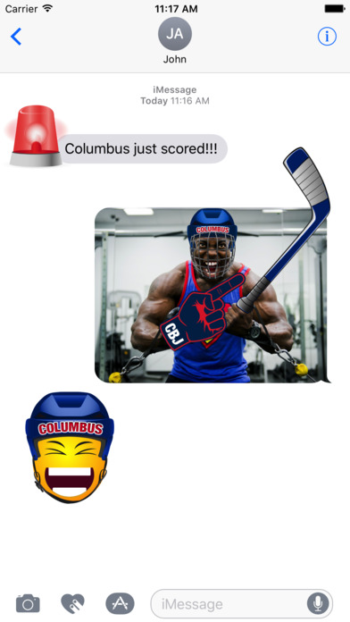 Columbus Hockey Stickers & Emojis screenshot 2
